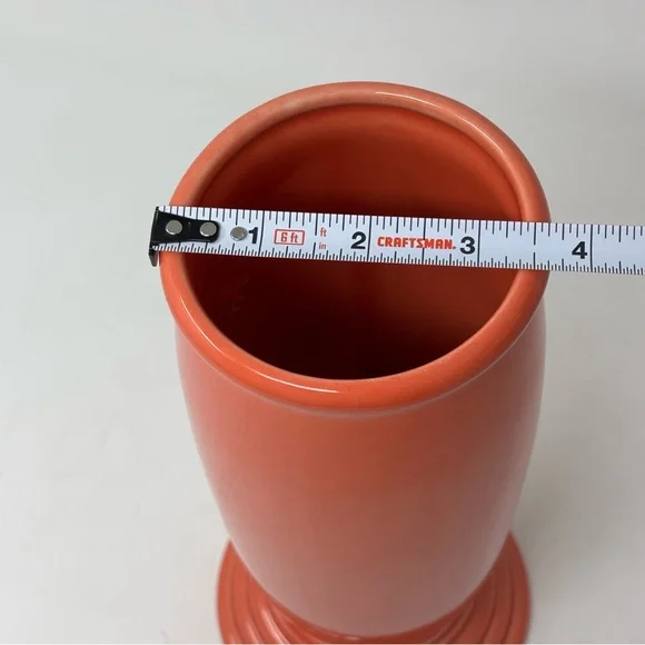 Fiestaware Homer Laughlin Persimmon Orange Flower Bud Vase Retired - Picture 5 of 5